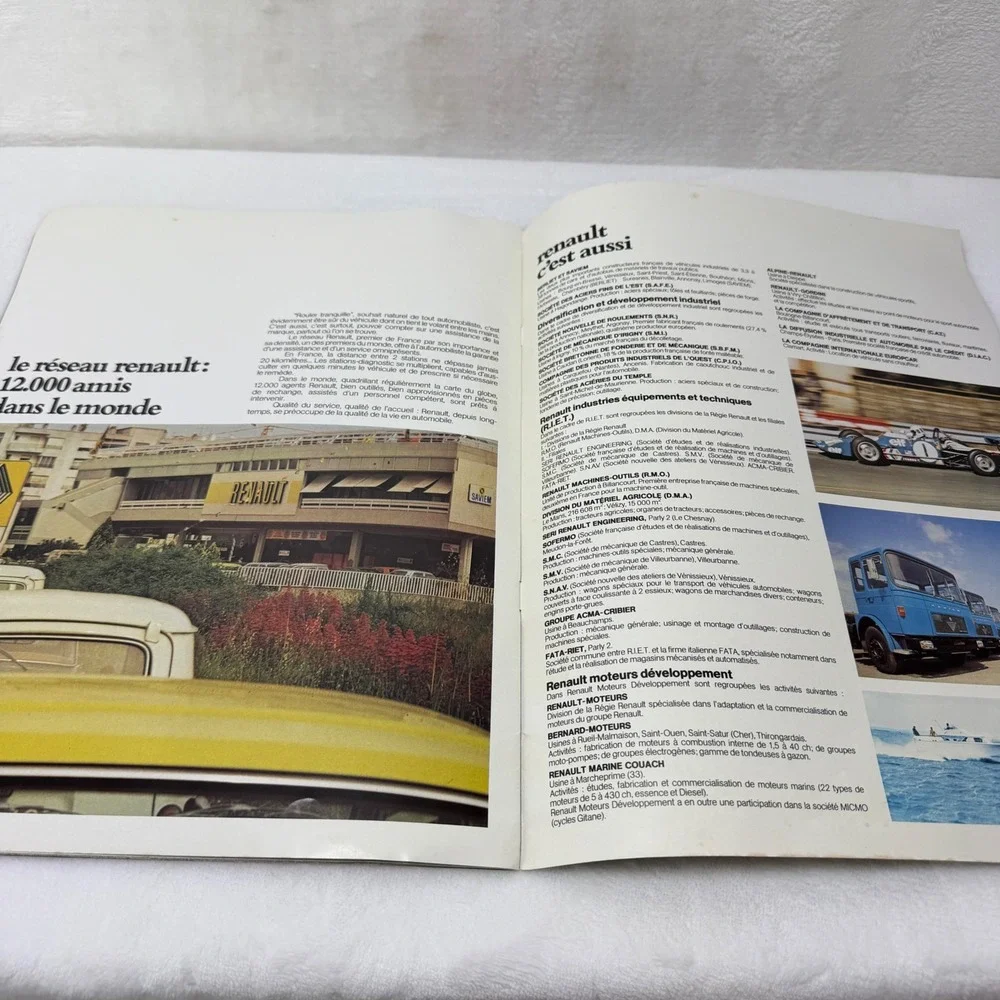 Vintage Bienvenue Renault Brochure French Language Industrial Factory Ephemera